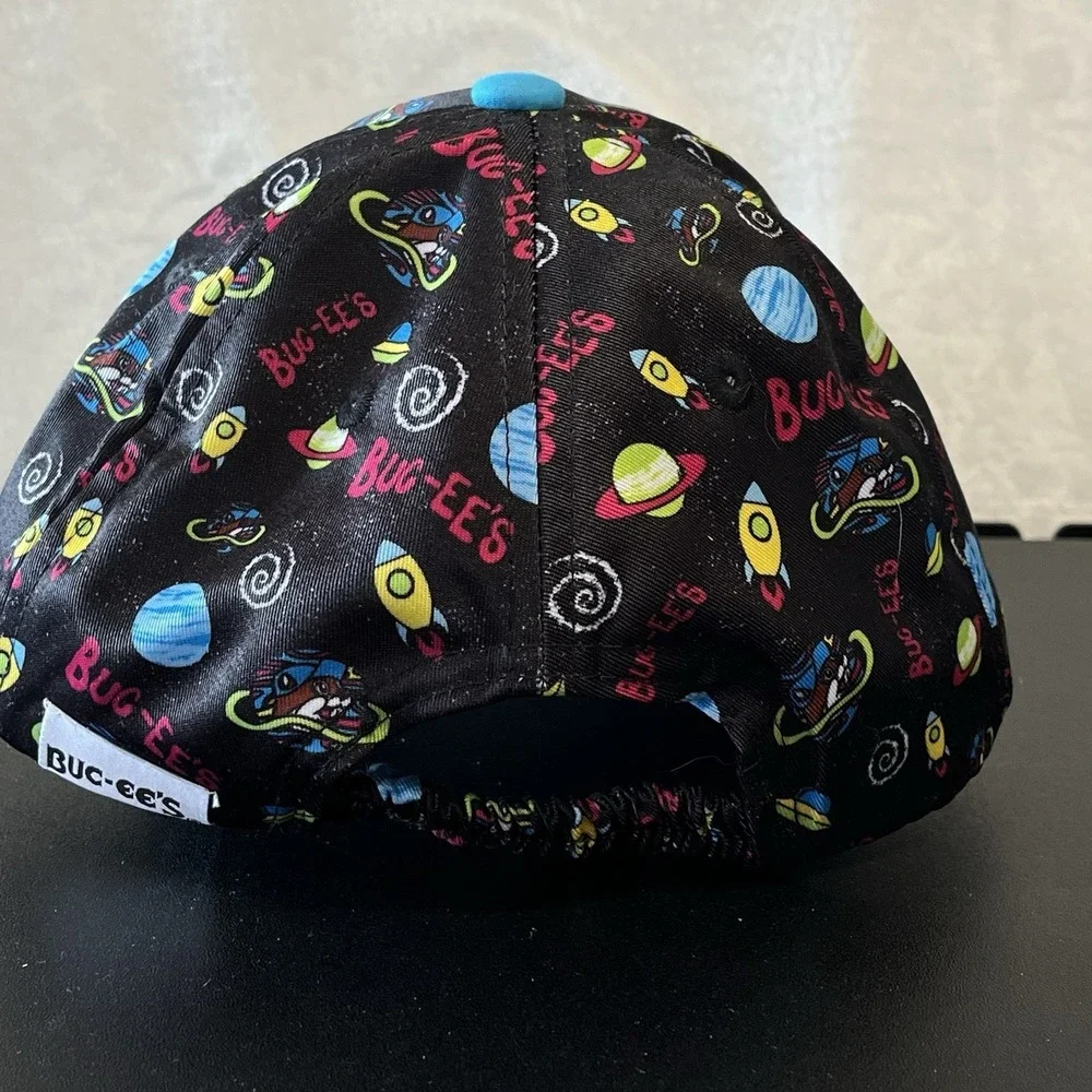 Bucees Buc-ees Baseball Hat Cap Space Rockets Planets Youth Size Blue Black
